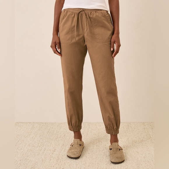 Pact Women’s Monterey Poplin Jogger Pants Brown Sugar XXL - Picture 1 of 7